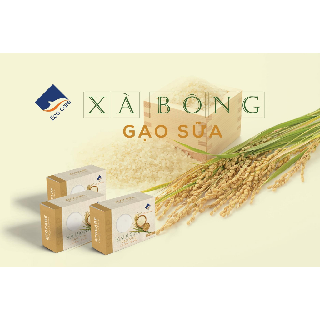 Xà phòng sữa gạo  Ecocare phân phối An Lành Plaza, an toàn cho mọi loại da