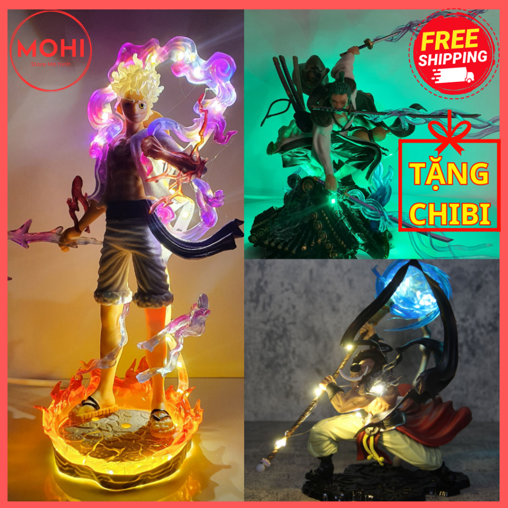 Combo 3 mô hình Zoro , Luffy và Râu Trắng - Mô hình One Piece