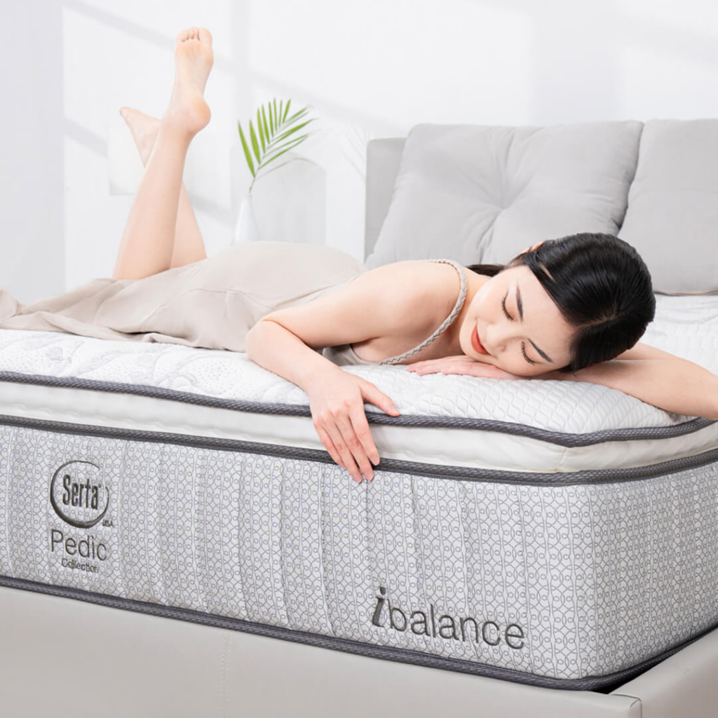 Nệm lò xo cao cấp Serta Pedic iBalance 36 cm nâng niu, làm dịu từng vùng cơ thể