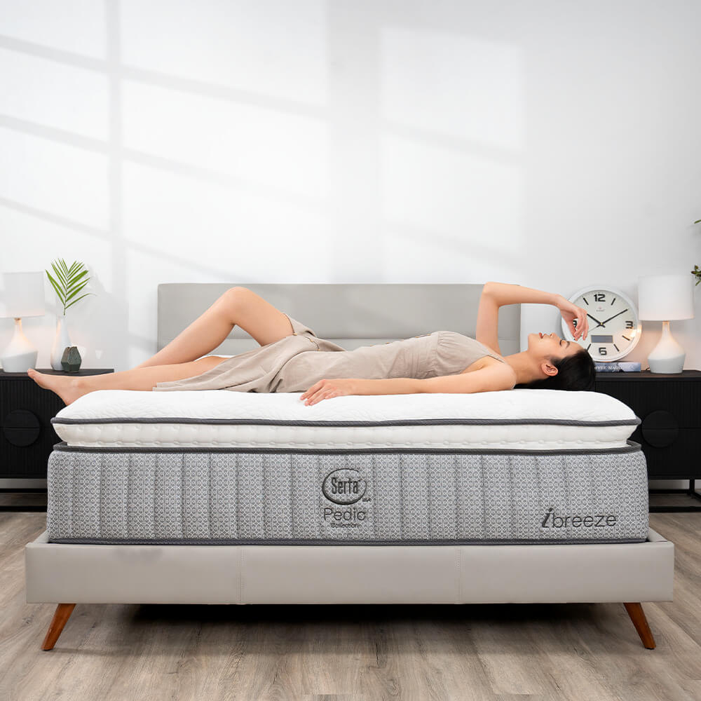 Nệm lò xo cao cấp Serta Pedic iBreeze 41cm