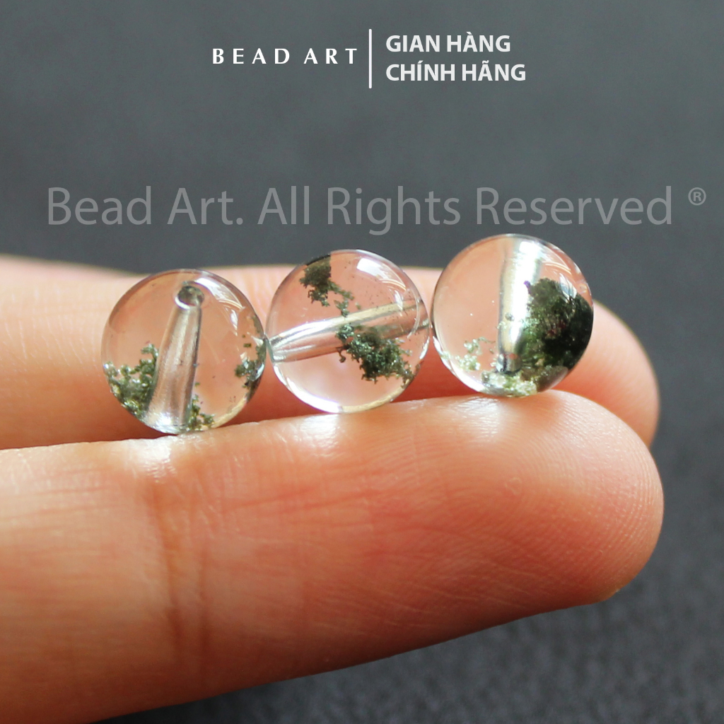 8MM Đá T.A Ưu Linh Xanh, Mộc, Hoả, Phối Vòng Tay Phong Thuỷ, Chuỗi Hạt, Trang Sức (Loại AAA) - Bead Art