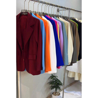 Áo khoác vest Blazer form dài 2 túi hàng thiết kế 2 lớp