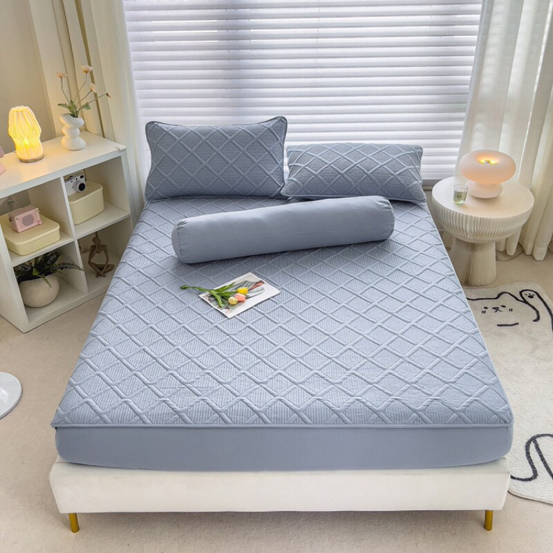 Bộ ga gối Cotton Hàn, ga gối Cotton trần bông siêu đẹp