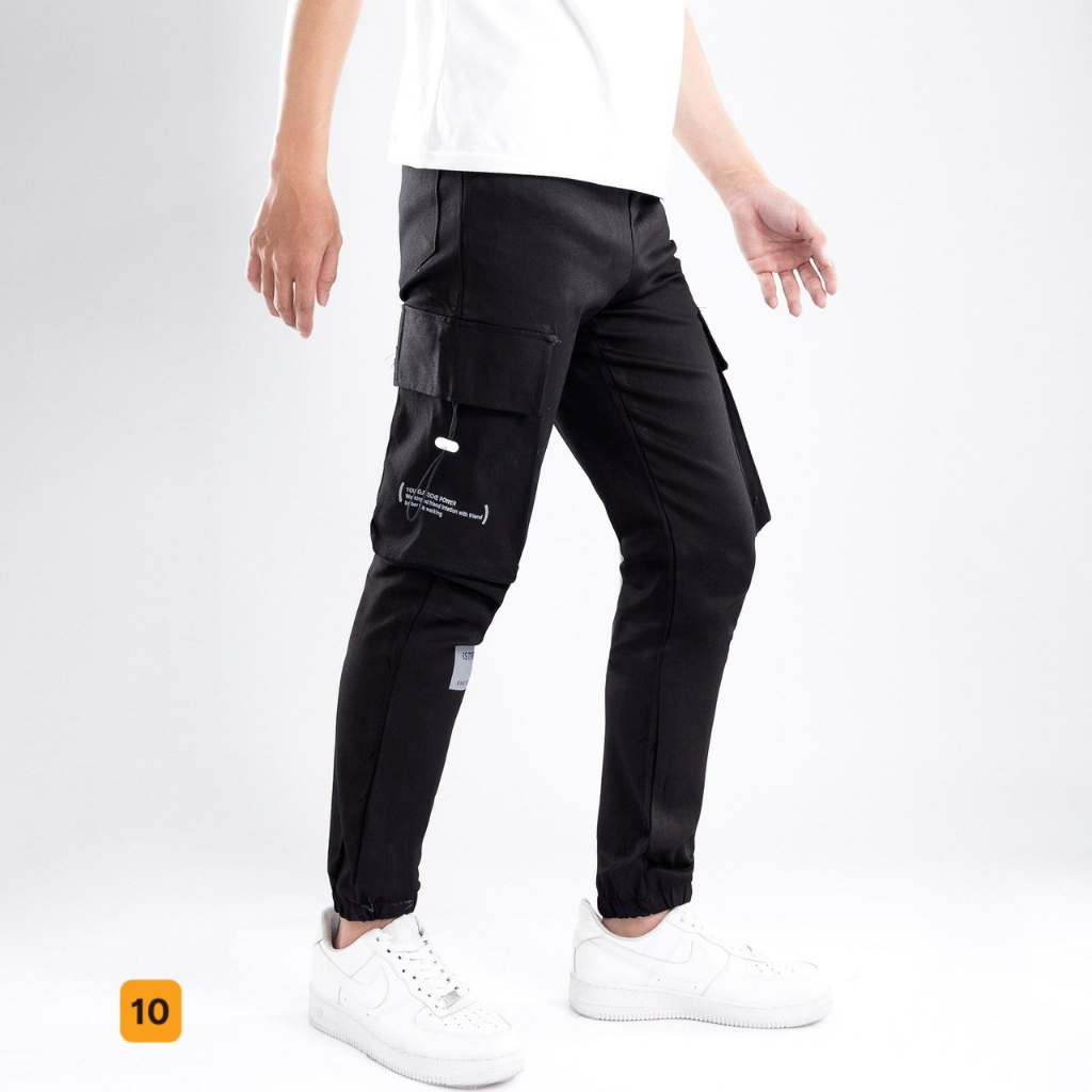 Quần jogger nam túi hộp chữ in có dây rút ở túi cao cấp - chất vải kaki dày dặn co giãn thoải mái - BEN Shop0807 DD07