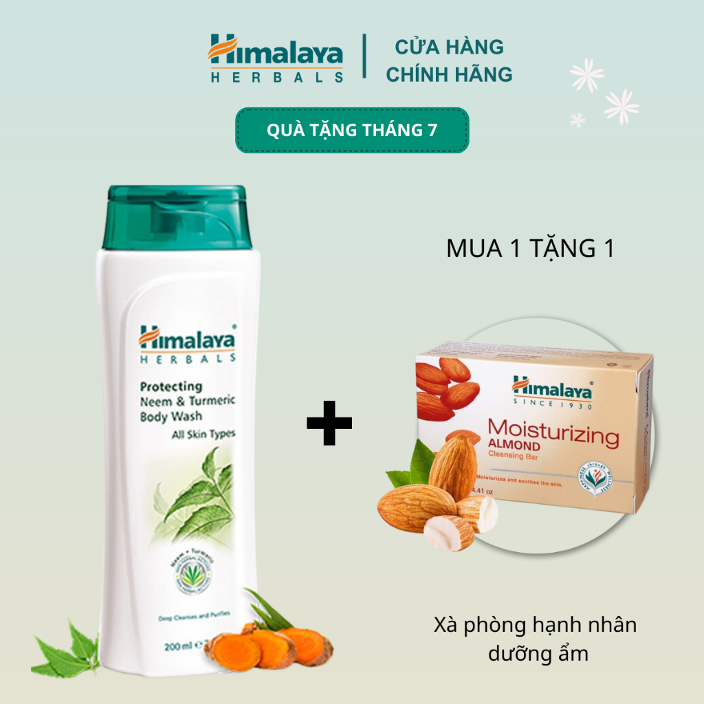 Sữa tắm làm sạch mụn cơ thể Himalaya Protecting Neem & Turmeric Body Wash 200ml