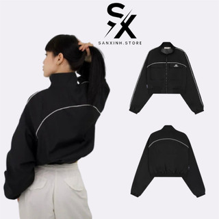 Áo khoác gió nam nữ logo thêu Twenn  croptop nữ  chất dù hai lớp dày dặn phong cách cá unisex.