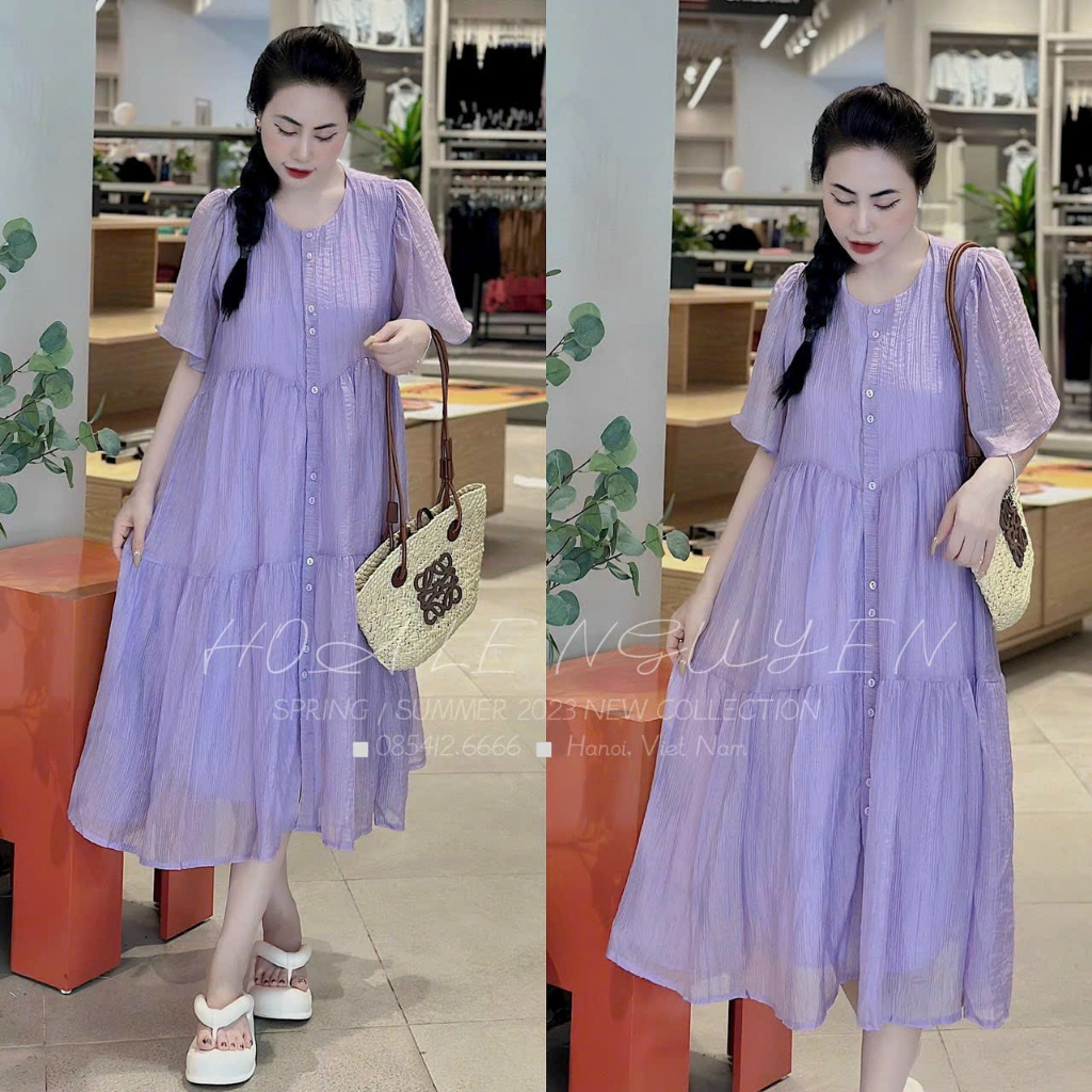 Váy Bầu Hè Đầm Bầu Dáng Suông freesize từ 45-75kg