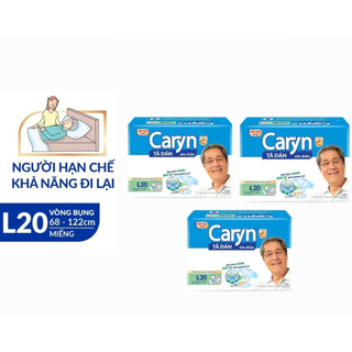 Tã dán Siêu thấm Caryn L20 cho người lớn vòng hông 68-122cm