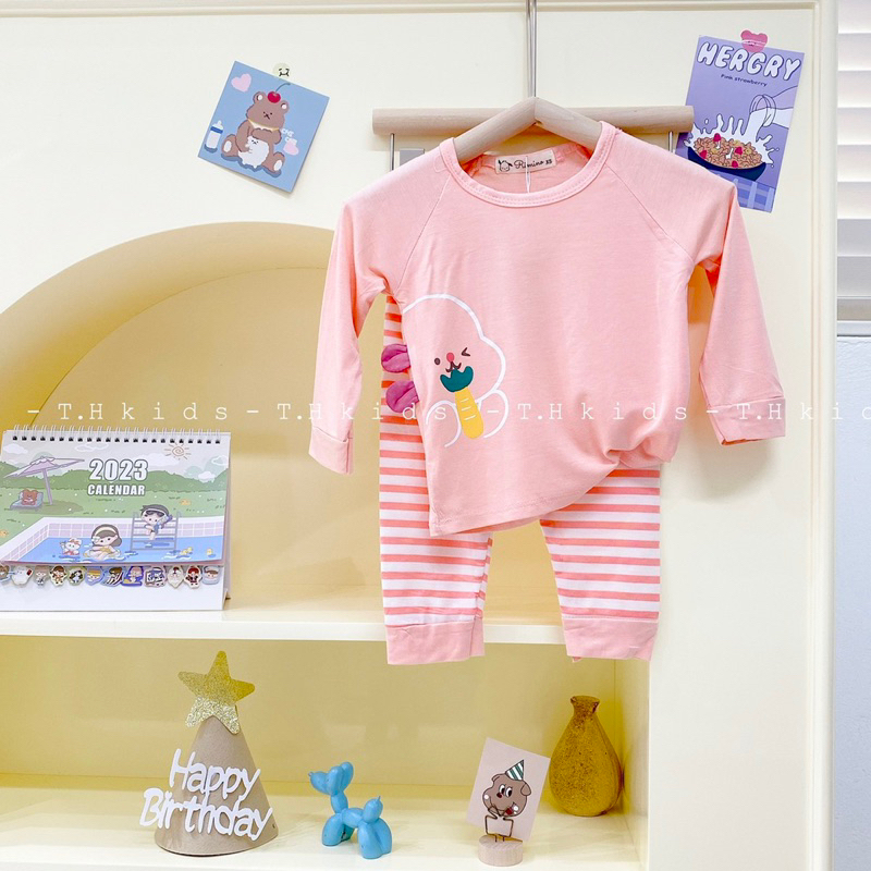 Bộ dài tay bé trai bé gái hình thú Rimino 7-16kg