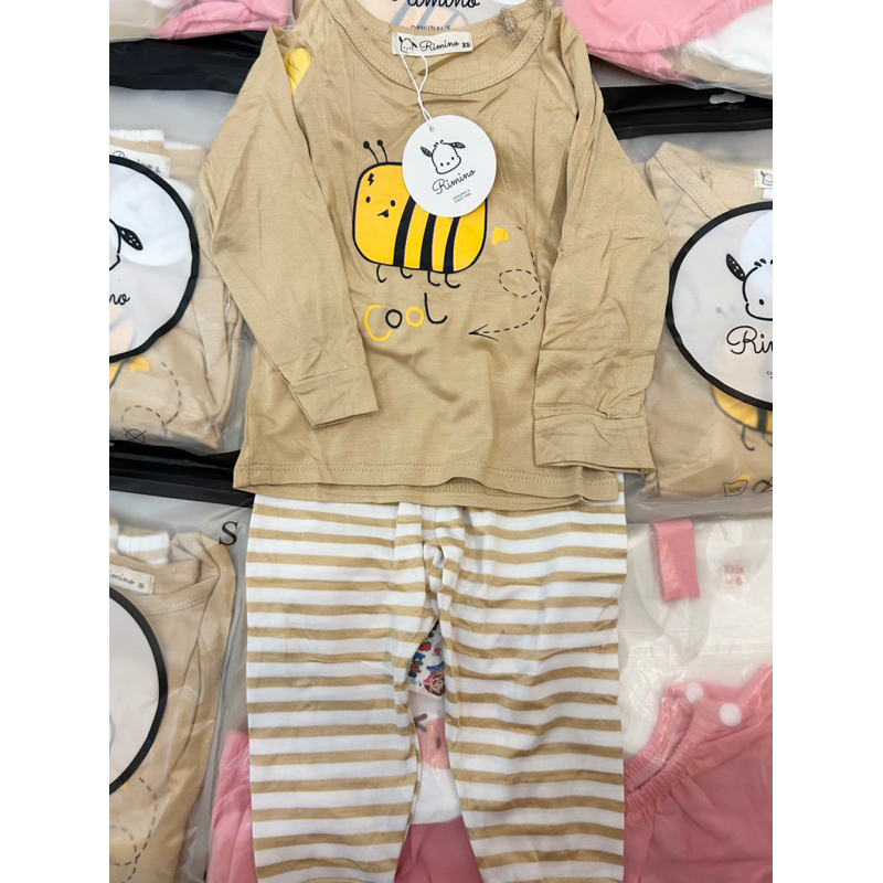 Bộ dài tay bé trai bé gái hình thú Rimino 7-16kg