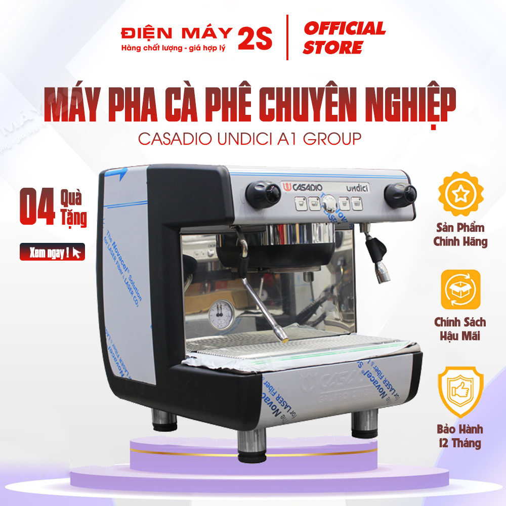 Máy pha cà phê Casadio A1 Group - Công suất 50ly/giờ(250ly/ngày) - Nồi hơi độc lập - Nhập khẩu Italia