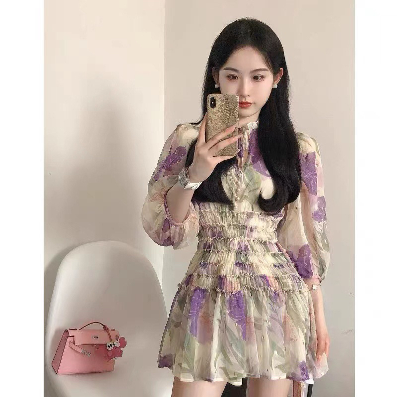 Váy voan tơ tiểu thư Bắc Âu