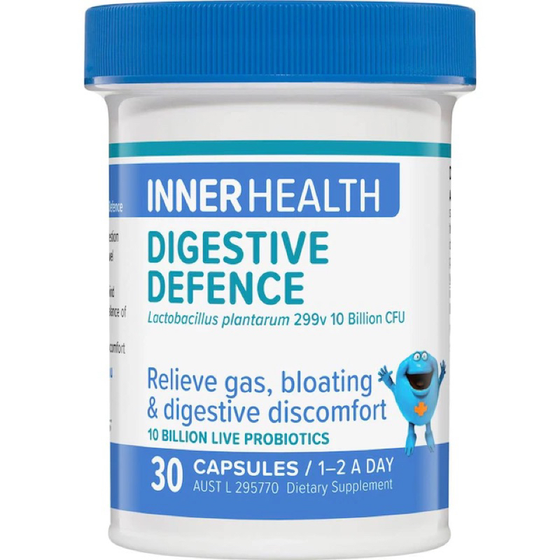 Men vi sinh bảo vệ tiêu hoá Inner Health Digestive Defence 30 viên - giảm khí, đầy hơi & khó chịu tiêu hóa