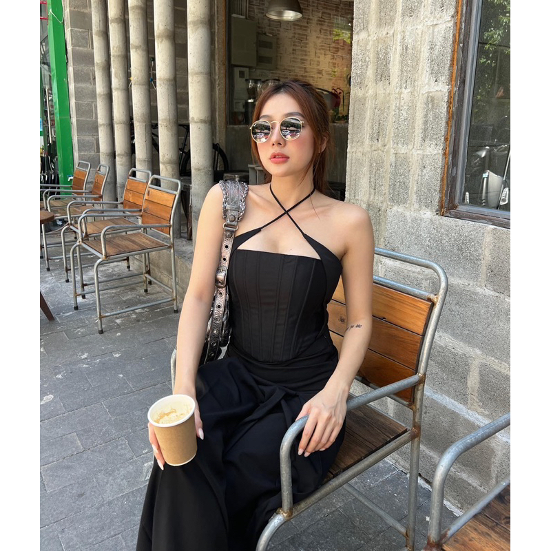 Áo corset dây chéo