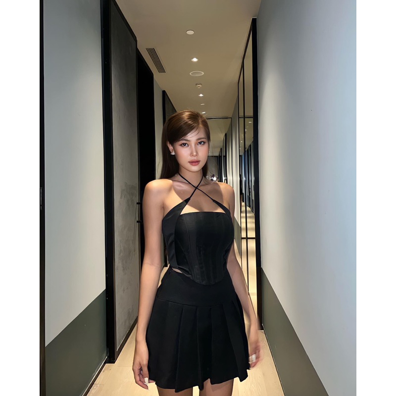 Áo corset dây chéo