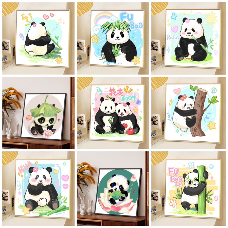 Tranh Tô Màu Số Hoá FUBAO Panda Hot Hit Nhiều Mẫu Dễ Thương