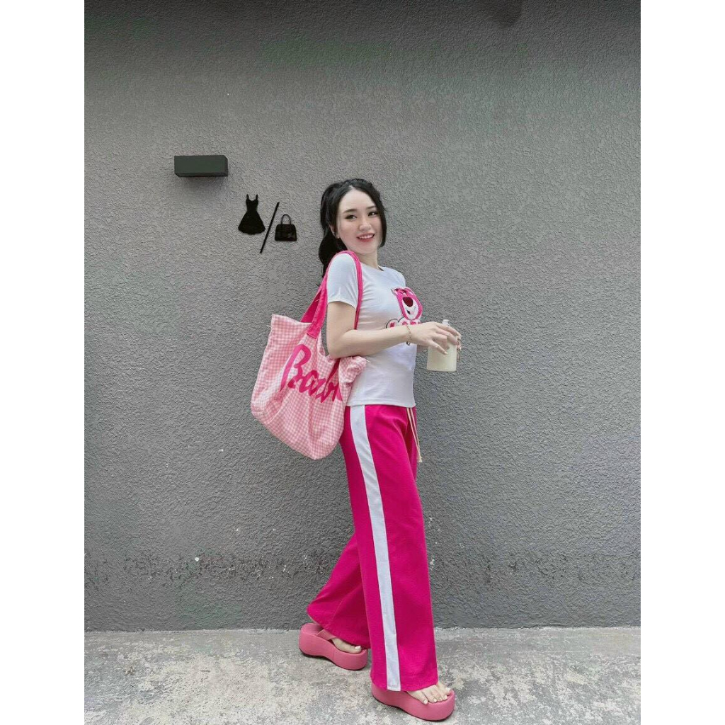 SET BỘ THUN THUÊ HÌNH GẤU HỒNG DỄ THƯƠNG