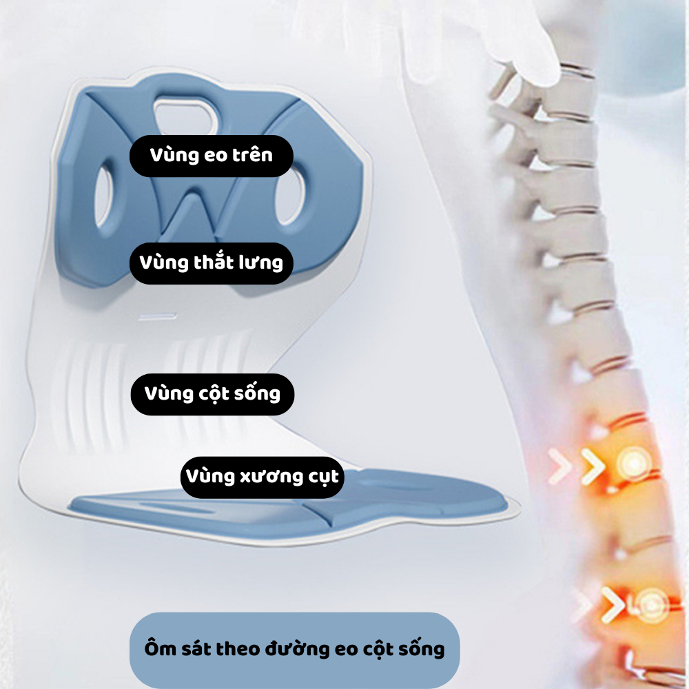Ghế chỉnh dáng ngồi đúng HUKA, Ghế công thái học cho Nam, Nữ, Trẻ Em Bảo hành 1 năm - Hàng Chính Hãng