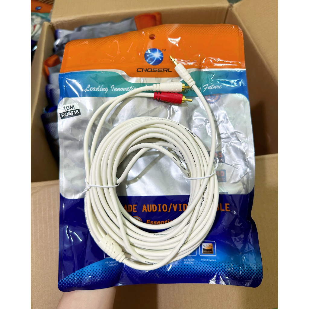 Dây AV 1 ra 2 Choseal Dài 1,8m/ 3m/ 5m/ 10m - Dây Audio Choseal