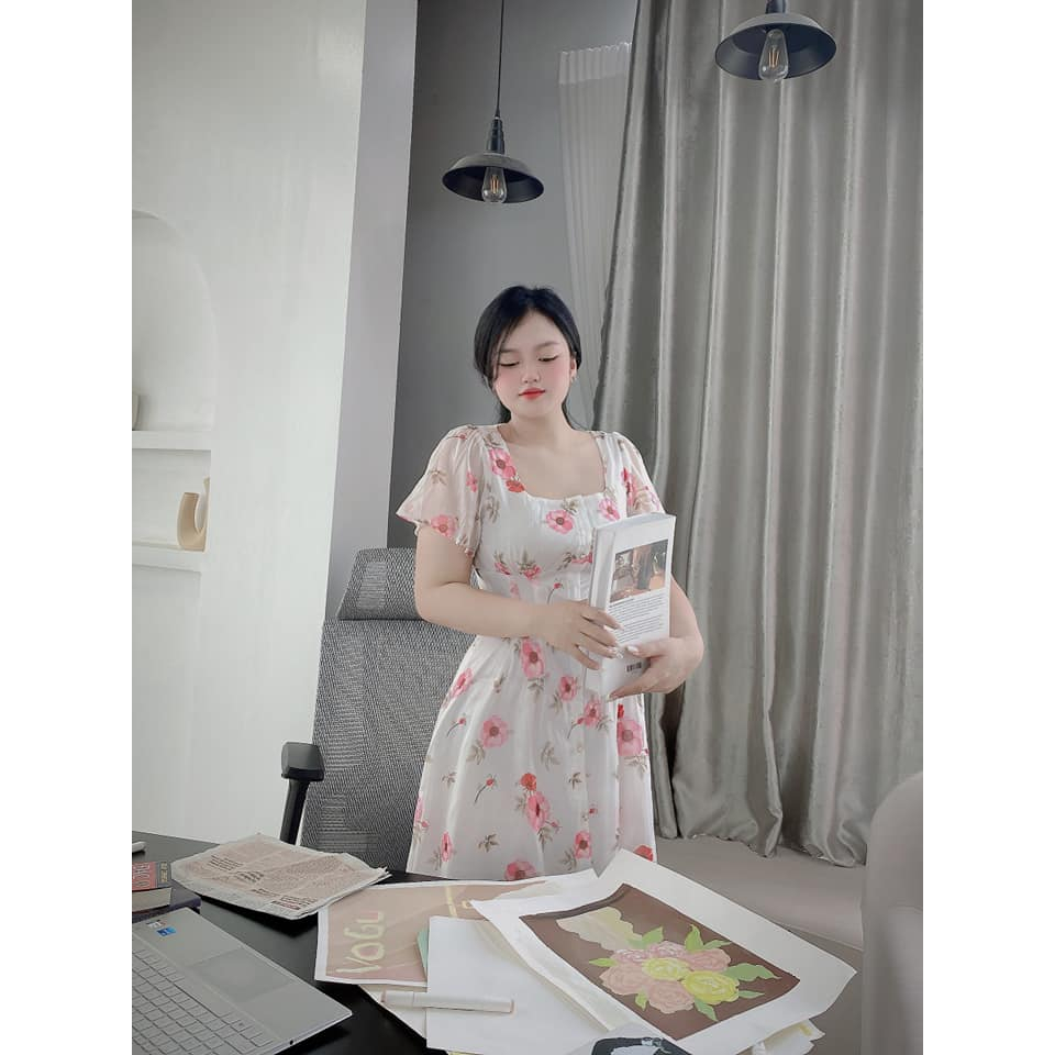 Váy Hoa Cổ Vuông Bigsize  VSHIRT