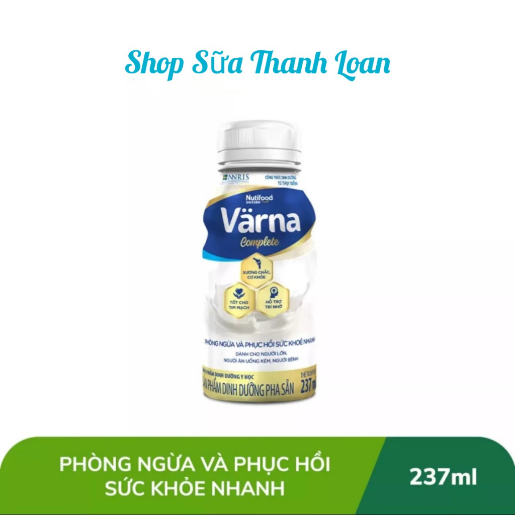 [HSD T2-2027] Sữa Bột Pha Sẵn Varna Complete - Chai 237ml.