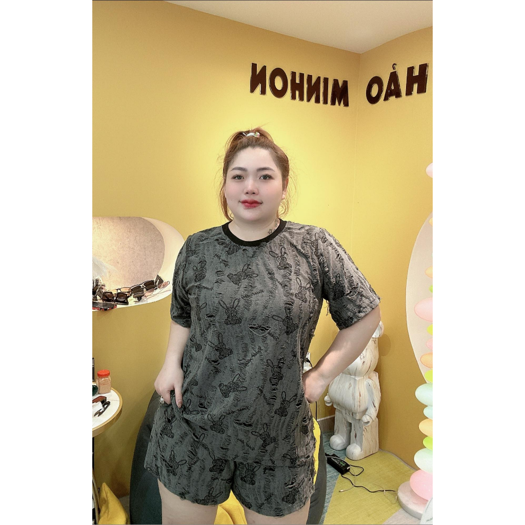 BỘ BIGSIZE THỎ RÁCH 60-90 KG