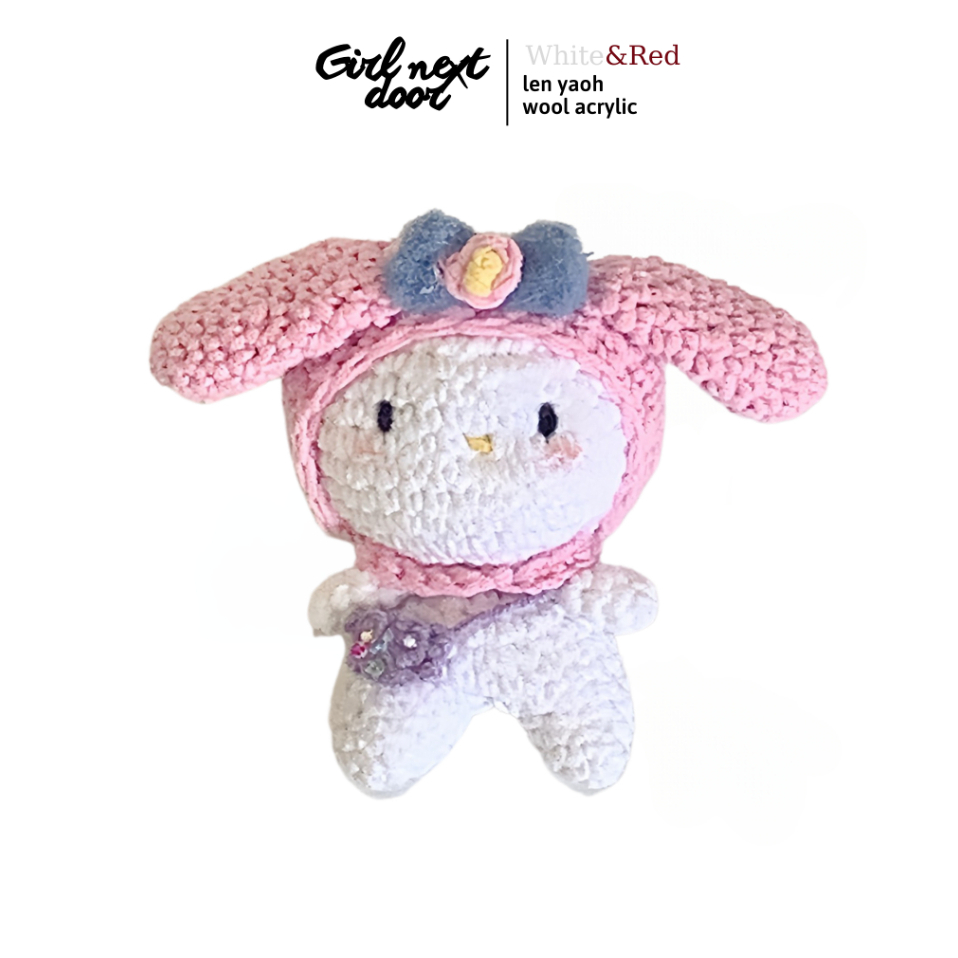 Móc khóa My melody đan len GND handmade
