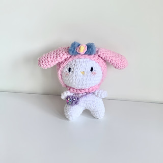 Móc khóa My melody đan len GND handmade