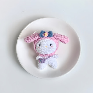 Móc khóa My melody đan len GND handmade