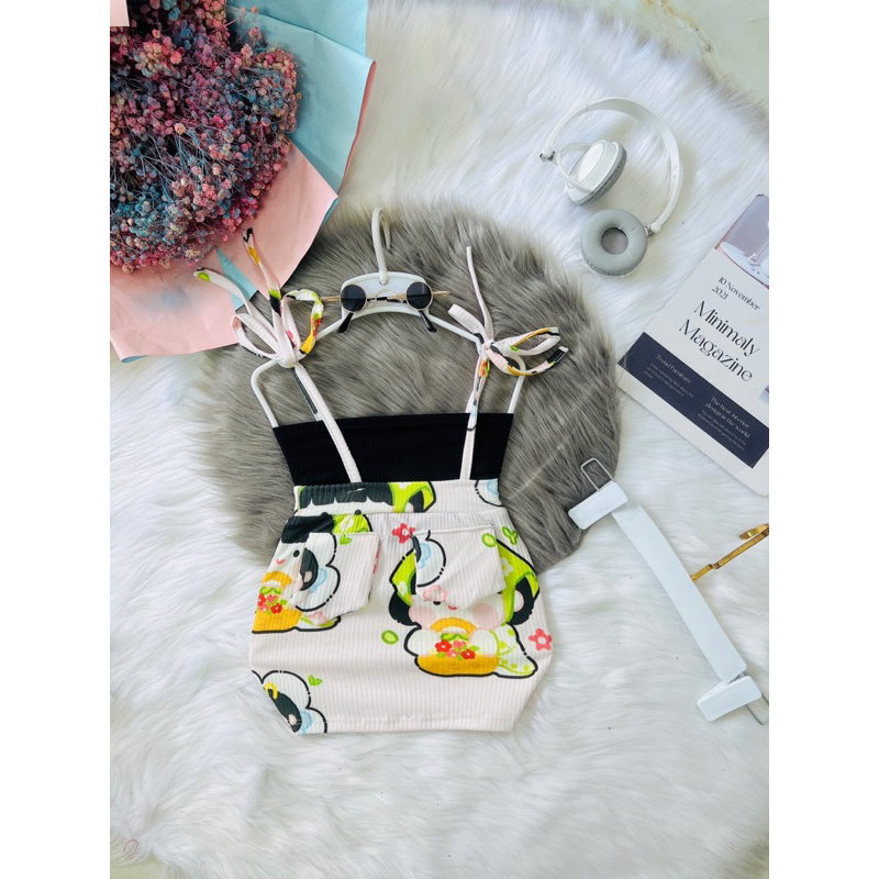 Set chân váy kèm áo ống cho bé