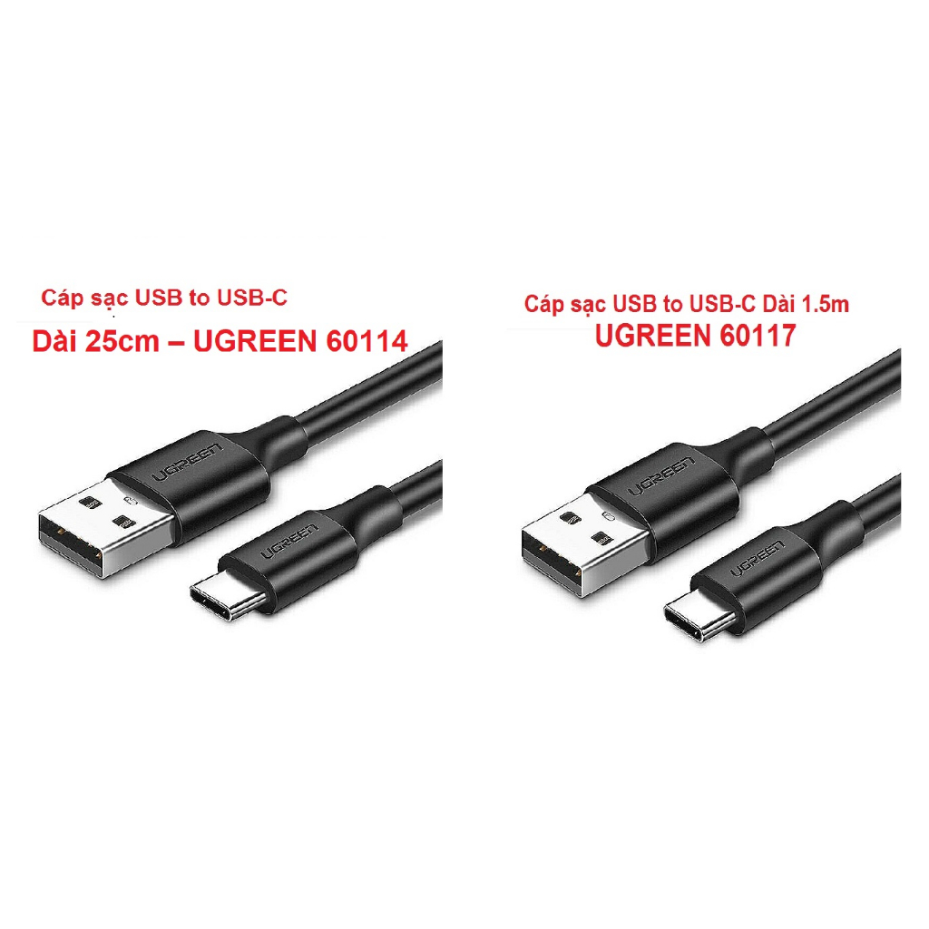Cáp sạc USB to USB-C ( 60114 , 60117 ) UGREEN