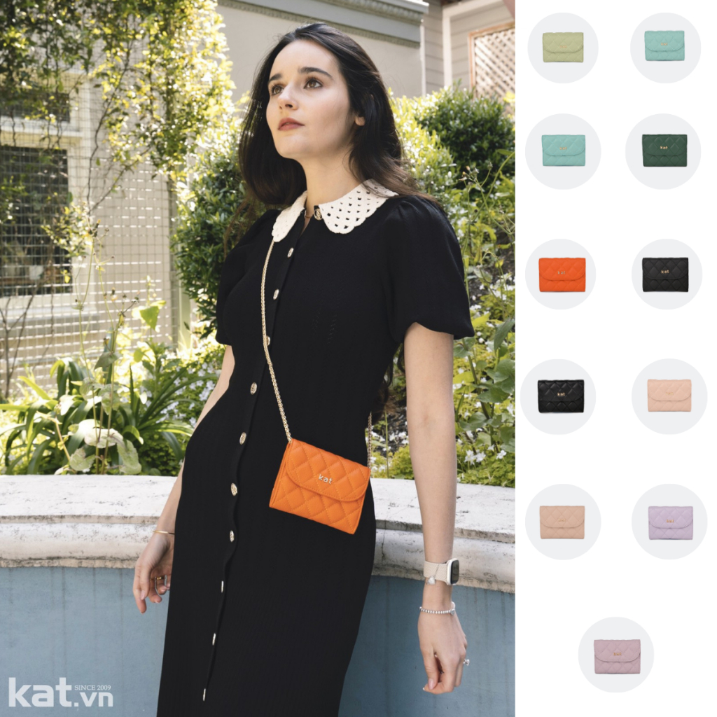 VÍ DA THẬT CAO CẤP KAT - CANDY (không gồm dây xích)