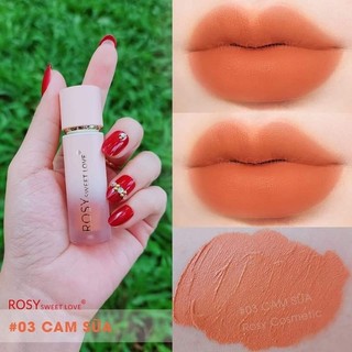 Son kem rosy sweet love màu cam sữa không chì lâu trôi