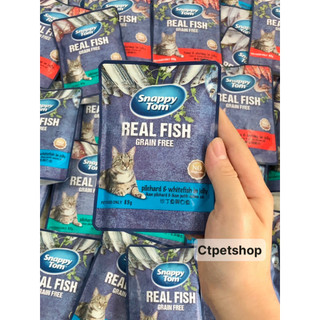 Pate Snappy Tom Real Fish Gói 85g Cho Mèo