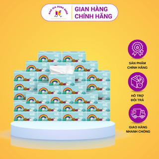 Thùng 30 gói giấy ăn cầu vồng xinmier/ 30 gói giấy ăn gấu trúc sipiao