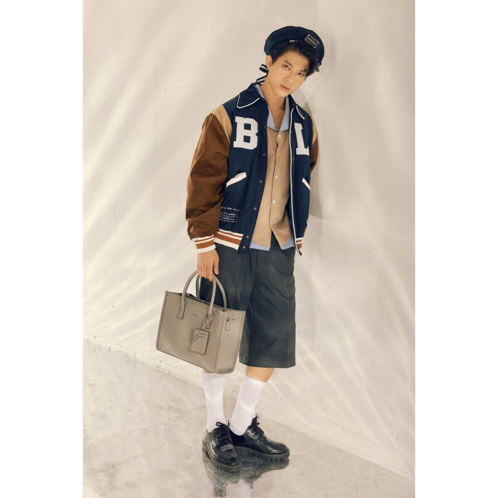 BLANKESPACE Áo Khoác VOYAGE BOMBER Vải Cotton Gân Thời Trang Nam Nữ Unisex