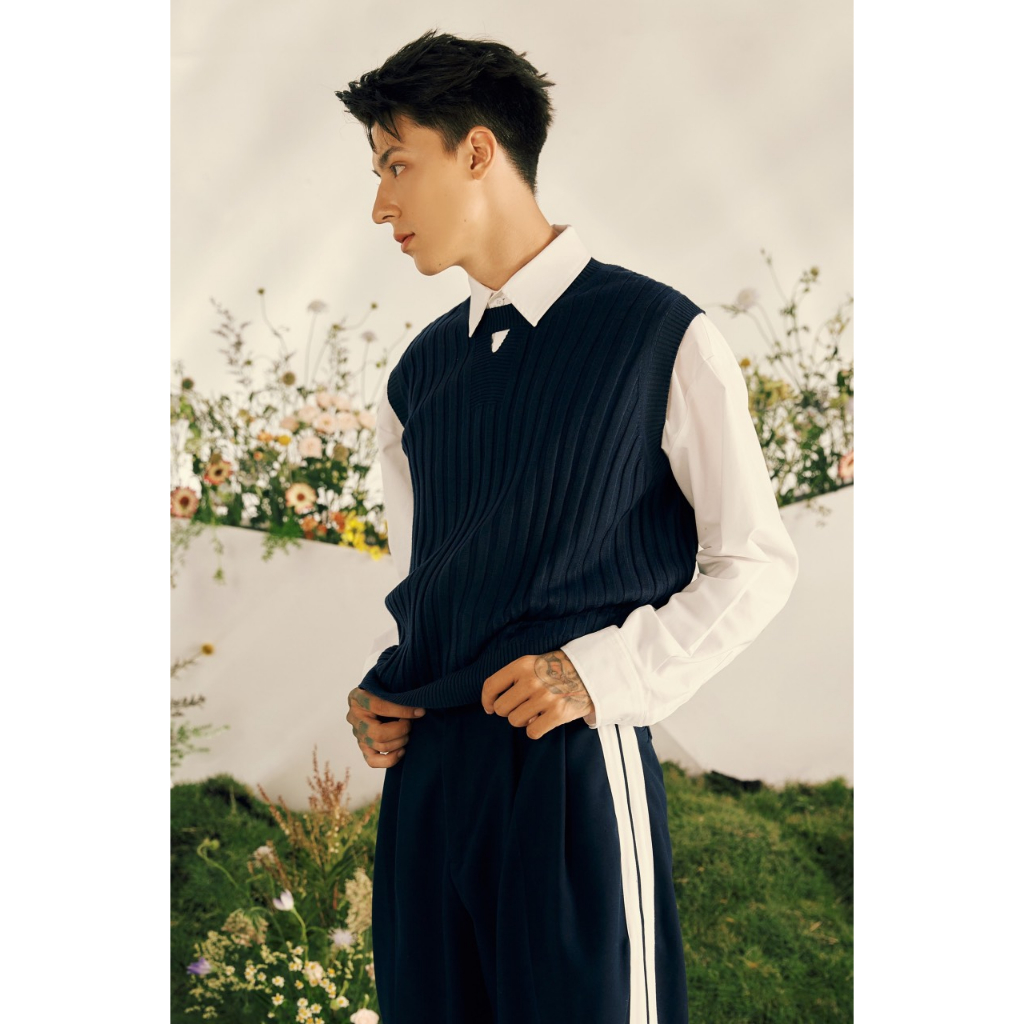 BLANKESPACE Áo Tanktop TRIAN KNIT TANKTOP Vải Dệt Kim Thời Trang Nam Nữ Unisex