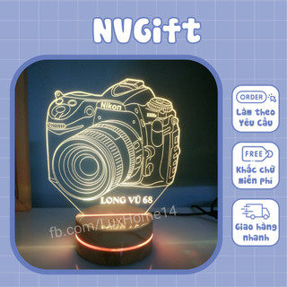 Đèn led 3D đèn decor bàn làm việc dành cho các Photographer