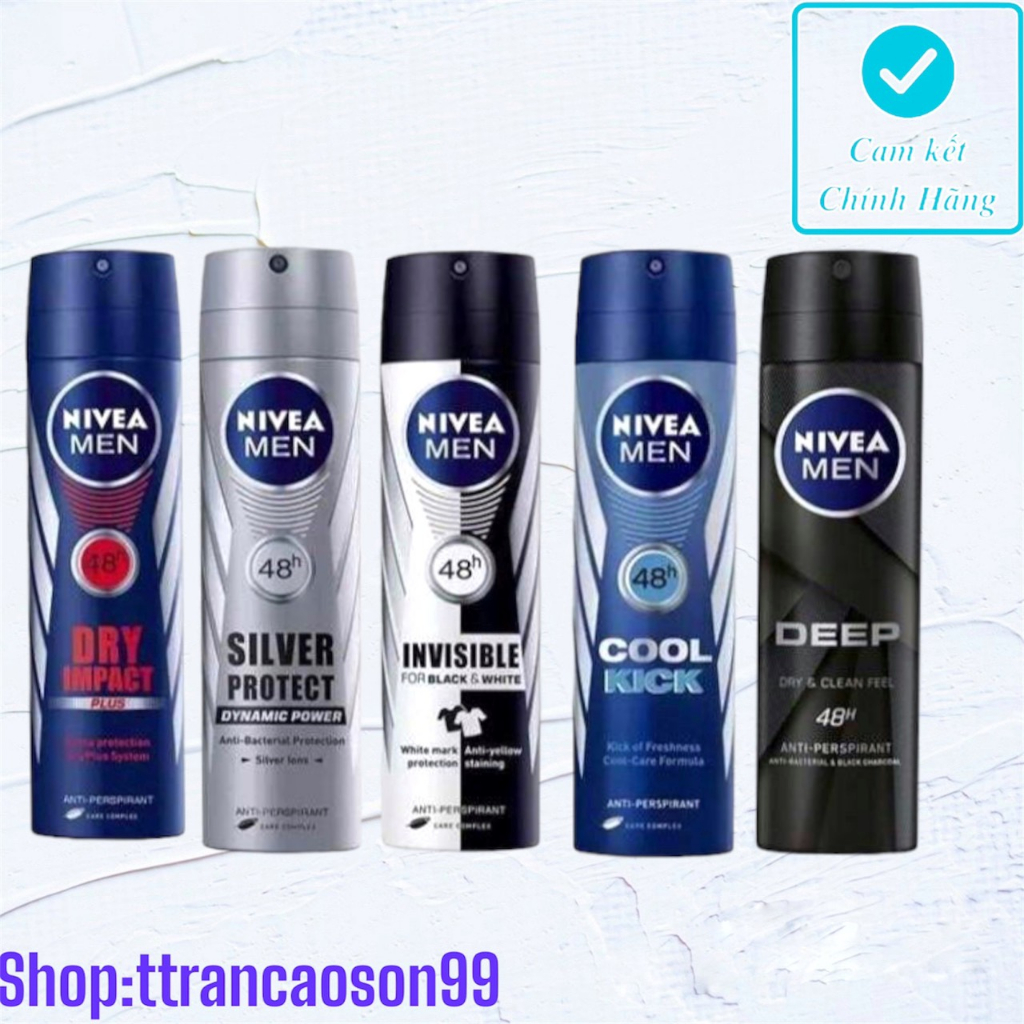 Xịt Khử Mùi toàn thân Nivea Men 48h