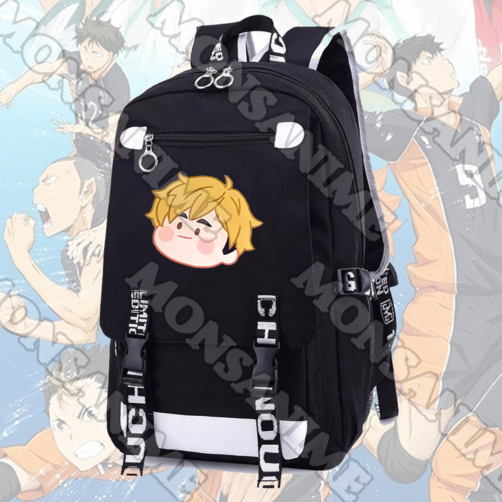 Balo nam nữ in hình HAIKYUU ver MẶT NGƠ cặp sách đi học tiện lợi thời trang anime chibi