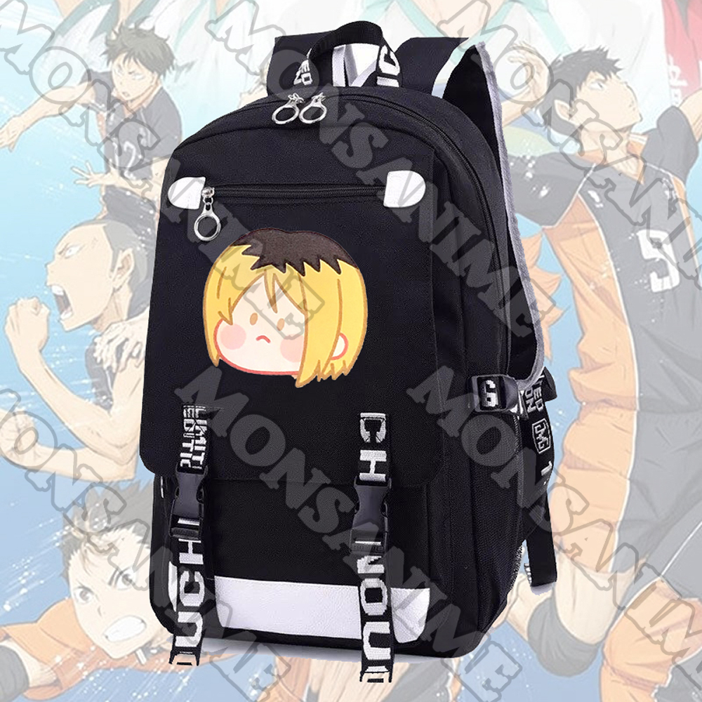 Balo nam nữ in hình HAIKYUU ver MẶT NGƠ cặp sách đi học tiện lợi thời trang anime chibi