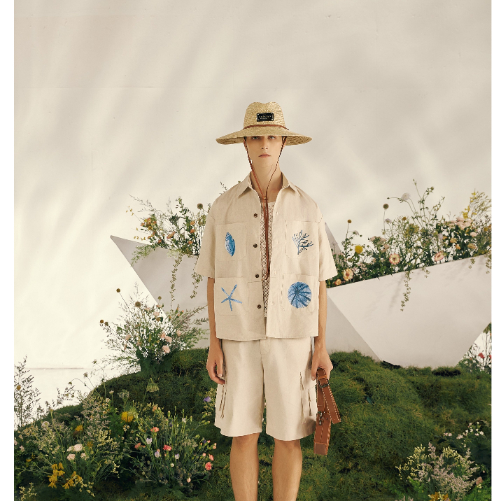 BLANKESPACE Áo Sơ Mi Tay Ngắn Undersea Linen Shirt Vải Linen Thời Trang Nam Nữ Unisex