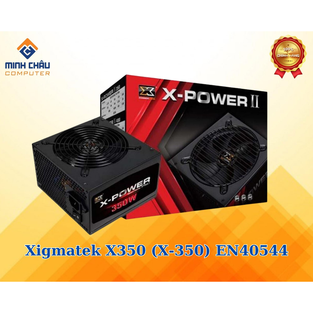 Nguồn máy tính Xigmatek X350 (X-350) EN40544 (Màu đen/ Fan 12) - Hàng chính hãng