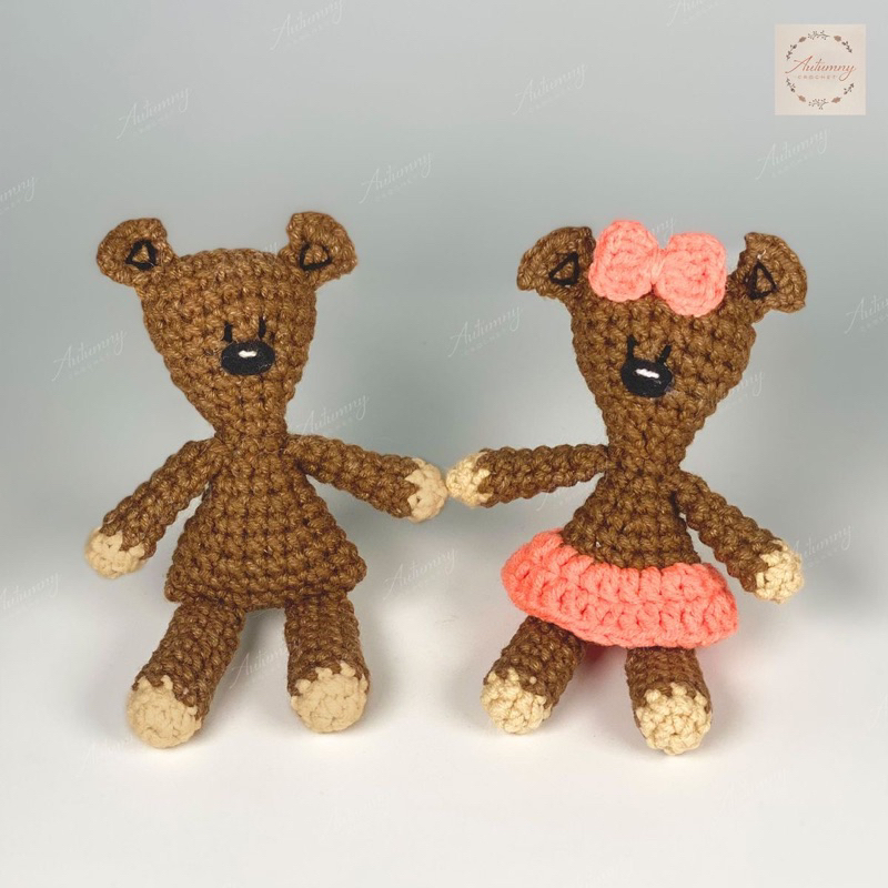 Móc khoá gấu teddy bears handmade [ảnh thật phía sau]