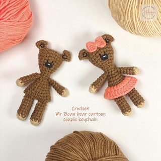 Móc khoá gấu teddy bears handmade [ảnh thật phía sau]