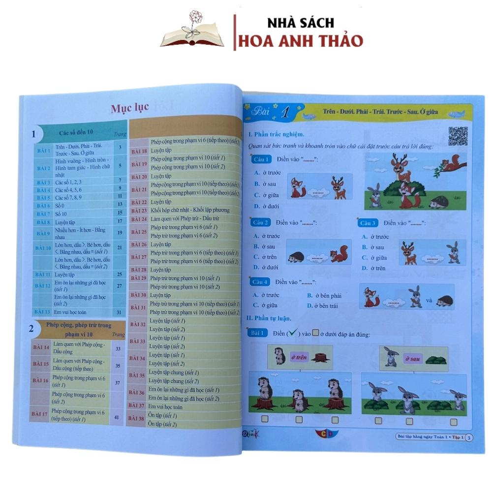 Sách - Combo Bài Tập Hằng Ngày Toán, Tiếng Việt Lớp 1 Tập 1 Theo Chương Trình Sách Giáo Khoa Mới ( Cánh Diều )