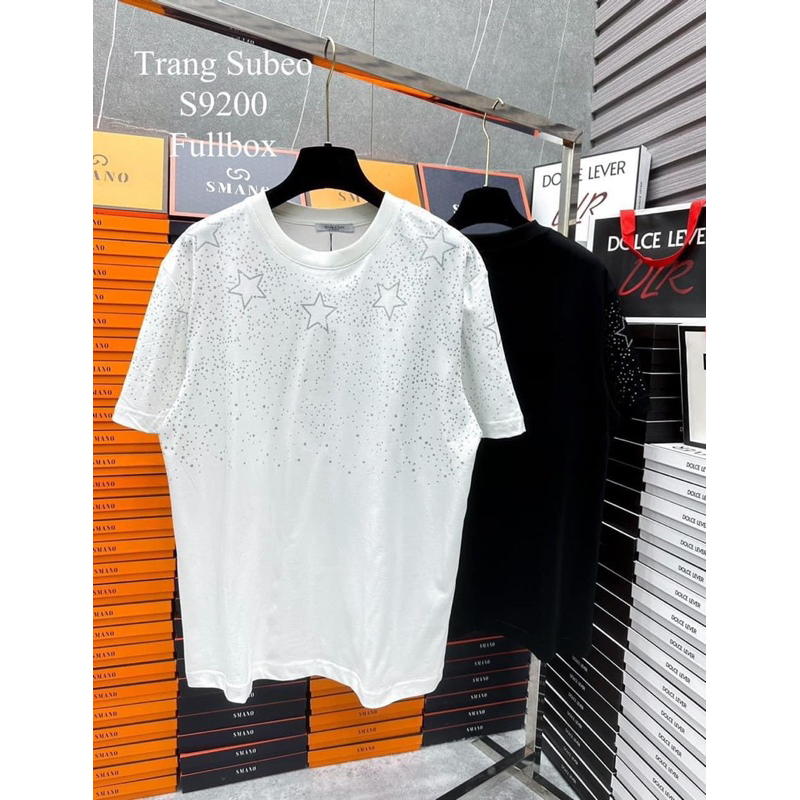 Áo thun đính đá sao vòng cổ DA6