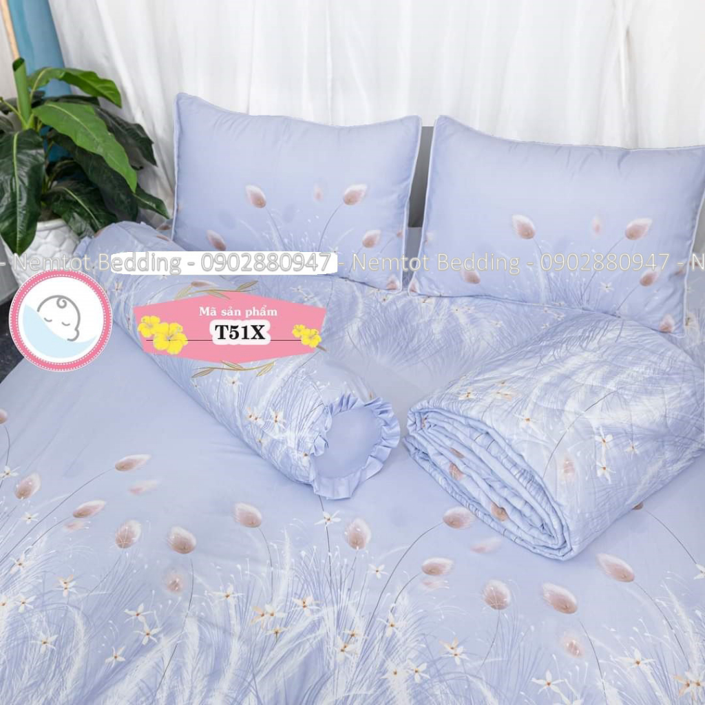 🌻BỘ SƯU TẬP🌻 BỘ CHĂN GA LỤA TENCEL THAN HOAT TÍNH CAO CẤP, BỘ 4,5 MÓN GỒM CHĂN (MỀN) CHẦN BÔNG SIÊU MÁT MỊN - HỎA TỐC