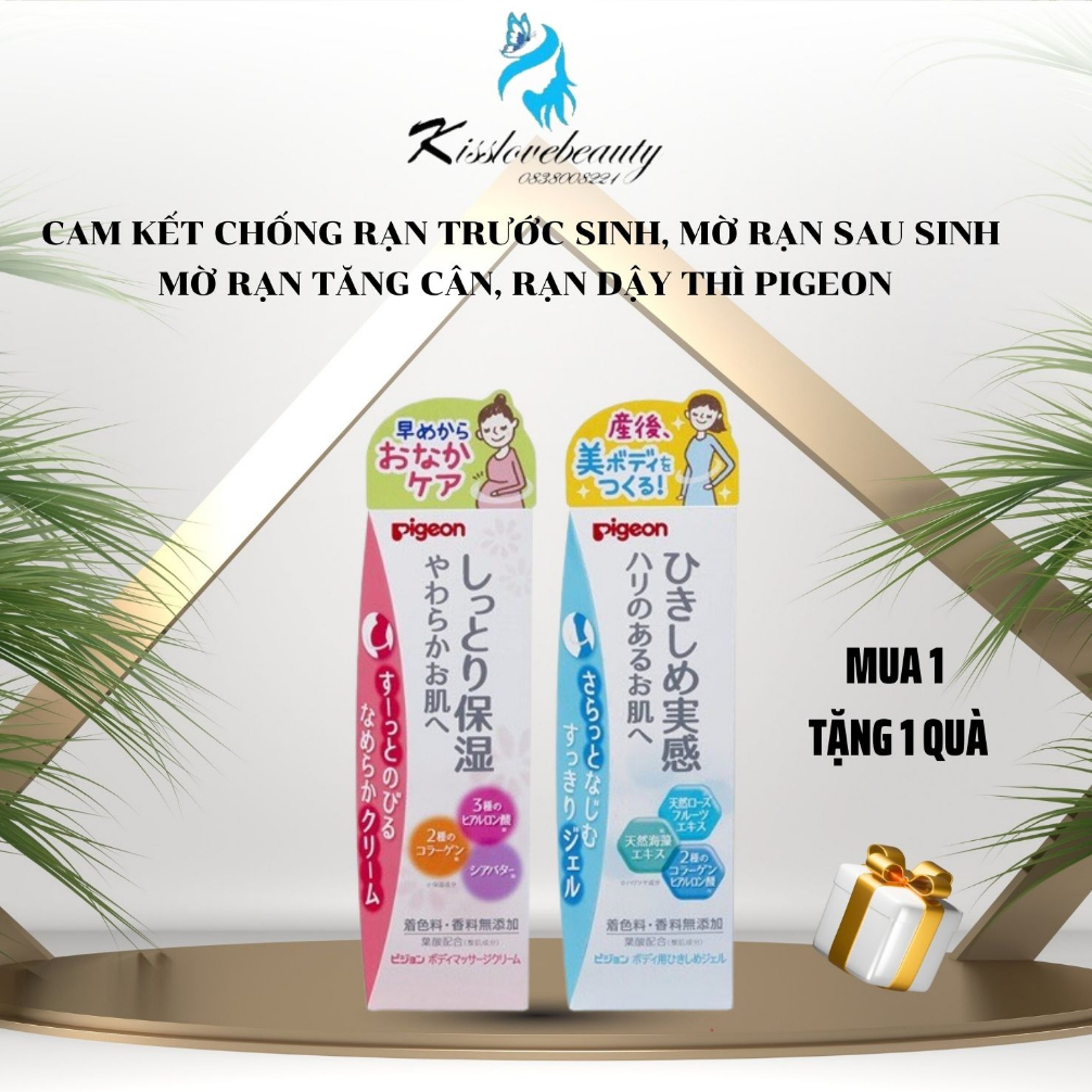 Chống rạn da bà bầu Pigeon kem chống rạn da bụng đùi mông ngực cho bà bầu trước sinh sau sinh chống chảy xệ săn chắc da.
