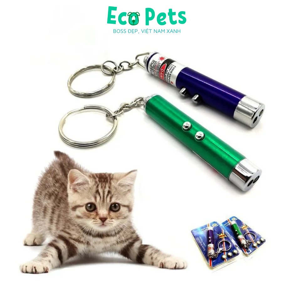 Đồ chơi cho mèo ECOPETS đèn Laser dạng đèn led chiếu sáng đồ chơi cho mèo kèm pin chơi đùa cùng mèo giải trí thú vị